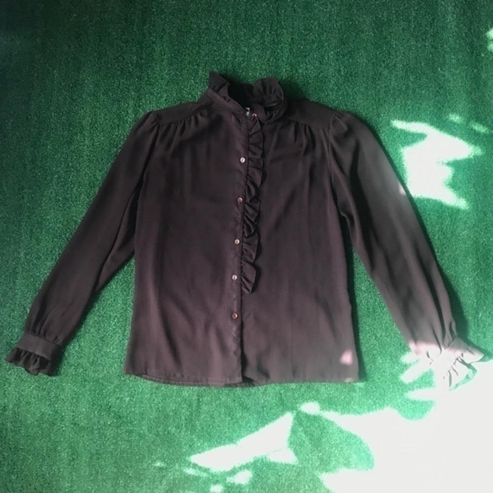 Vintage Teddi of California Brown Blouse